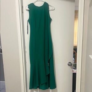 Calvin Klein Asymmetrical Green Dress